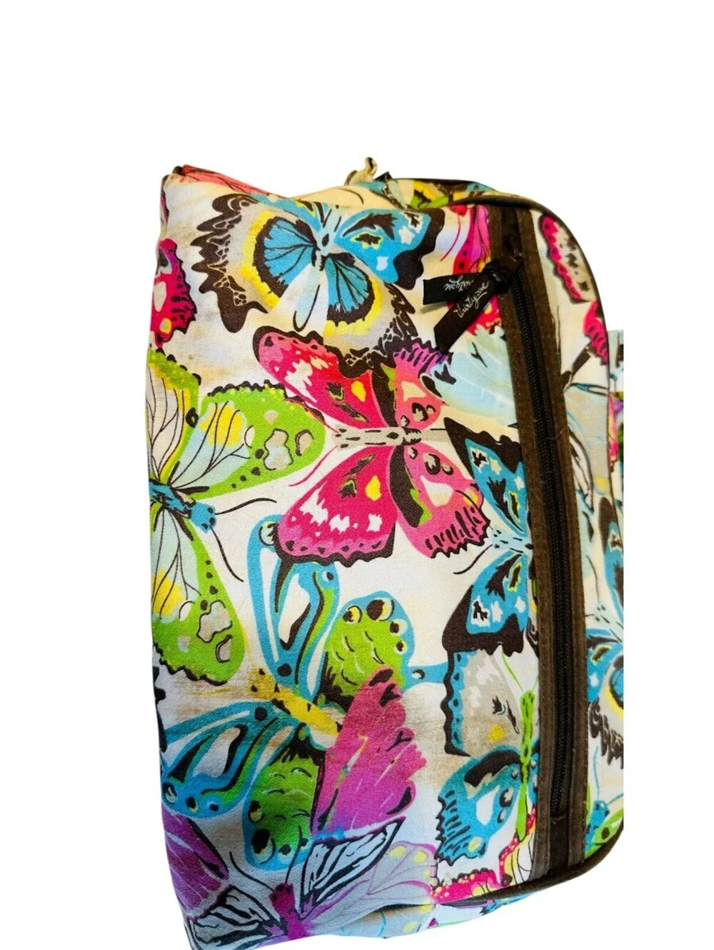 Thirty-One Multicolored Butterfly Cosmetic Bag